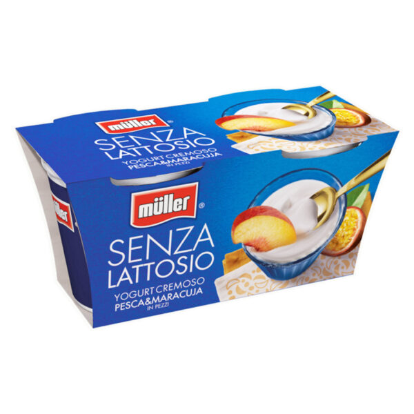 YOUGURT ALLA PESCA E MARACUJA SENZA LATTOSIO G.125X2